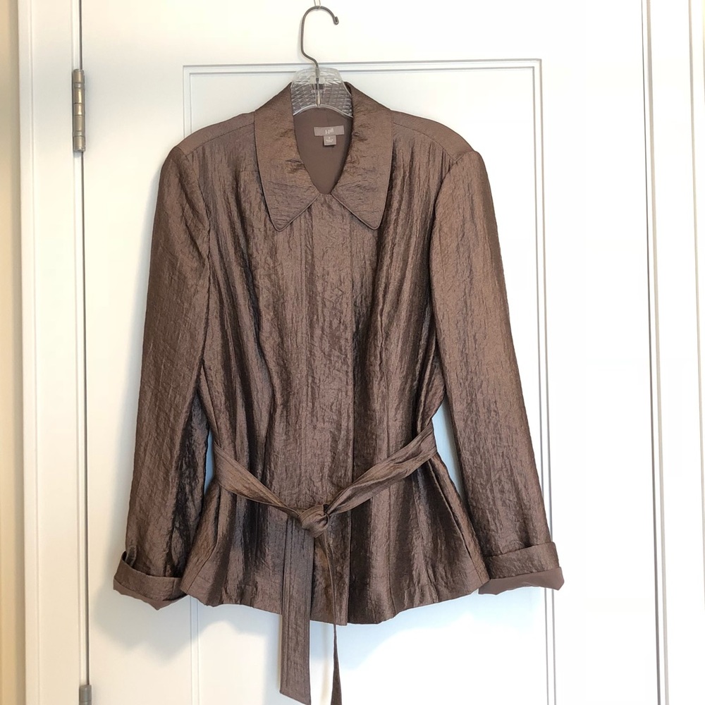 Light spring jacket with belt (metallic)